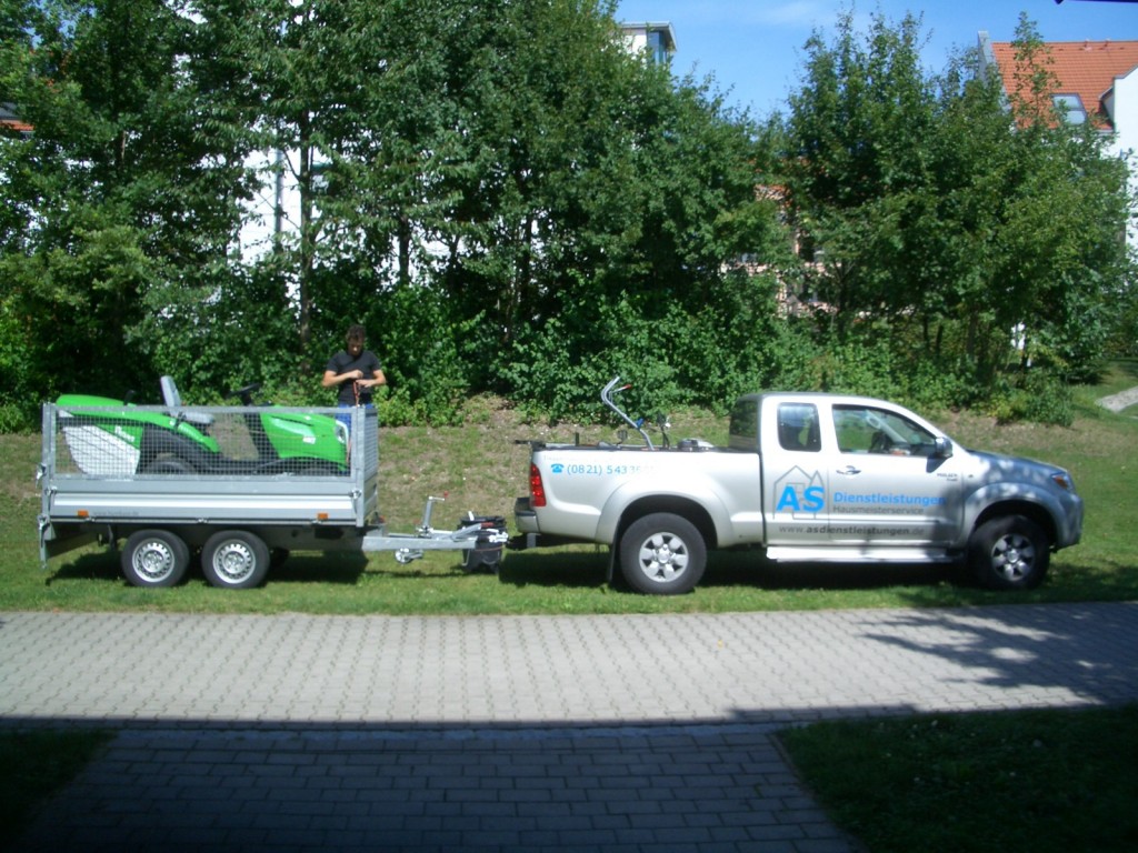 Rasenmähtraktor - Transport